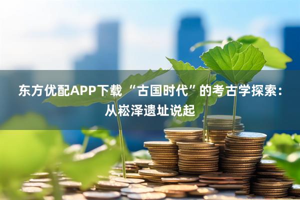 东方优配APP下载 “古国时代”的考古学探索：从崧泽遗址说起